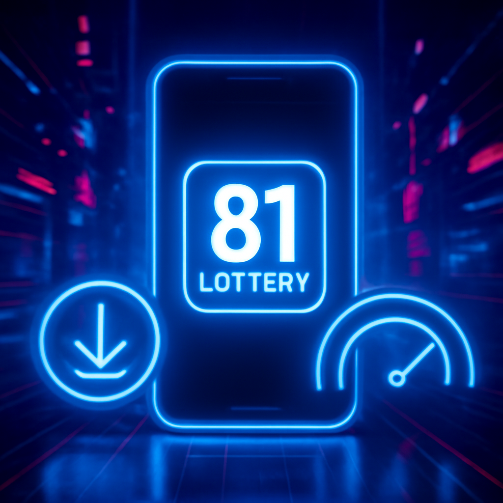 Diagram illustrating downloading steps for 81 Lottery.