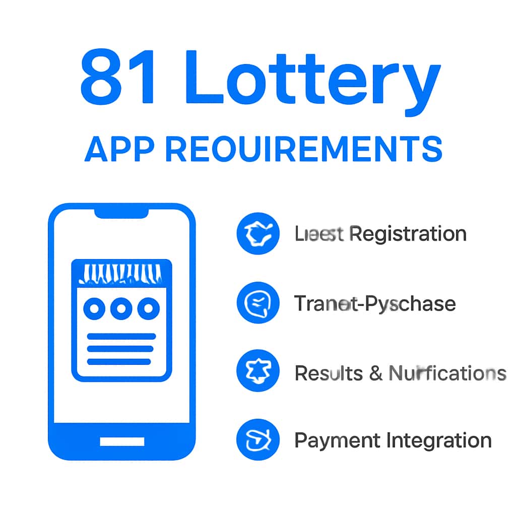 Diagram illustrating 81 Lottery App Requirements.