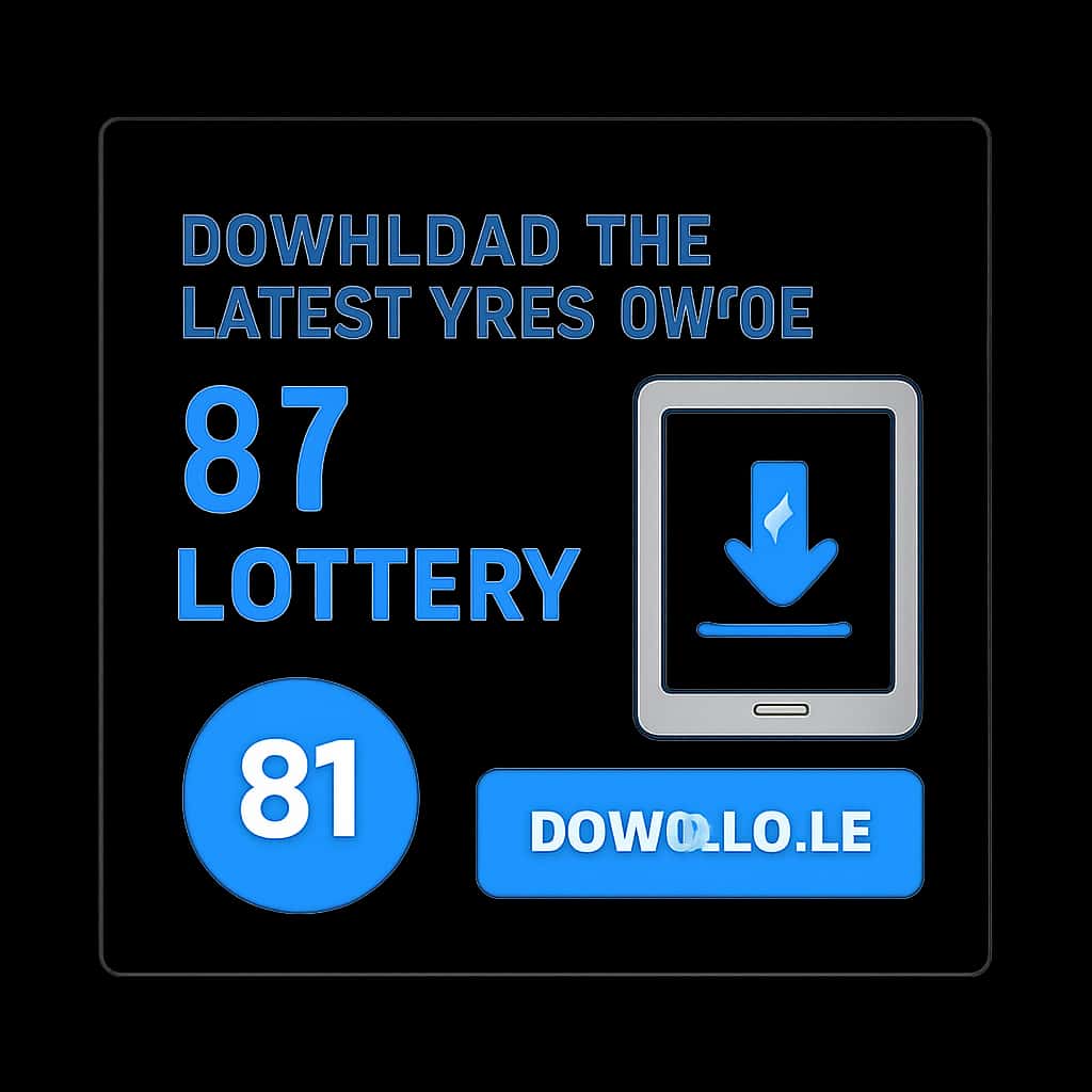 Diagram showing the steps to download the 81 Lottery app.