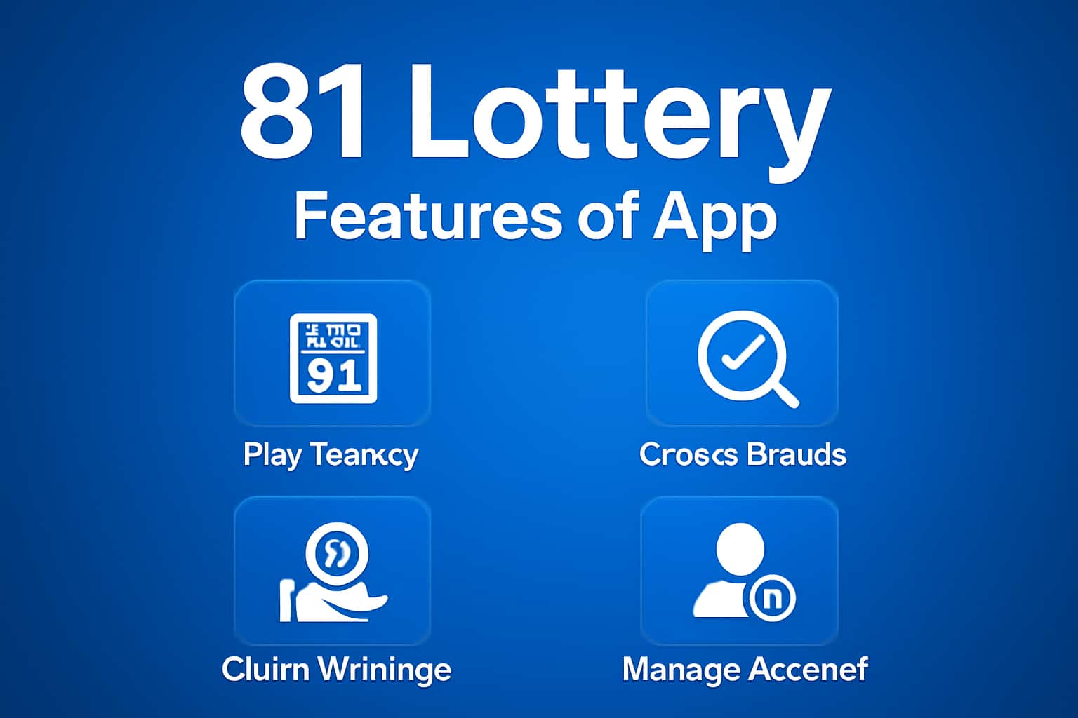 An informative visualization showcasing the features of the 81 Lottery App with a modern design.