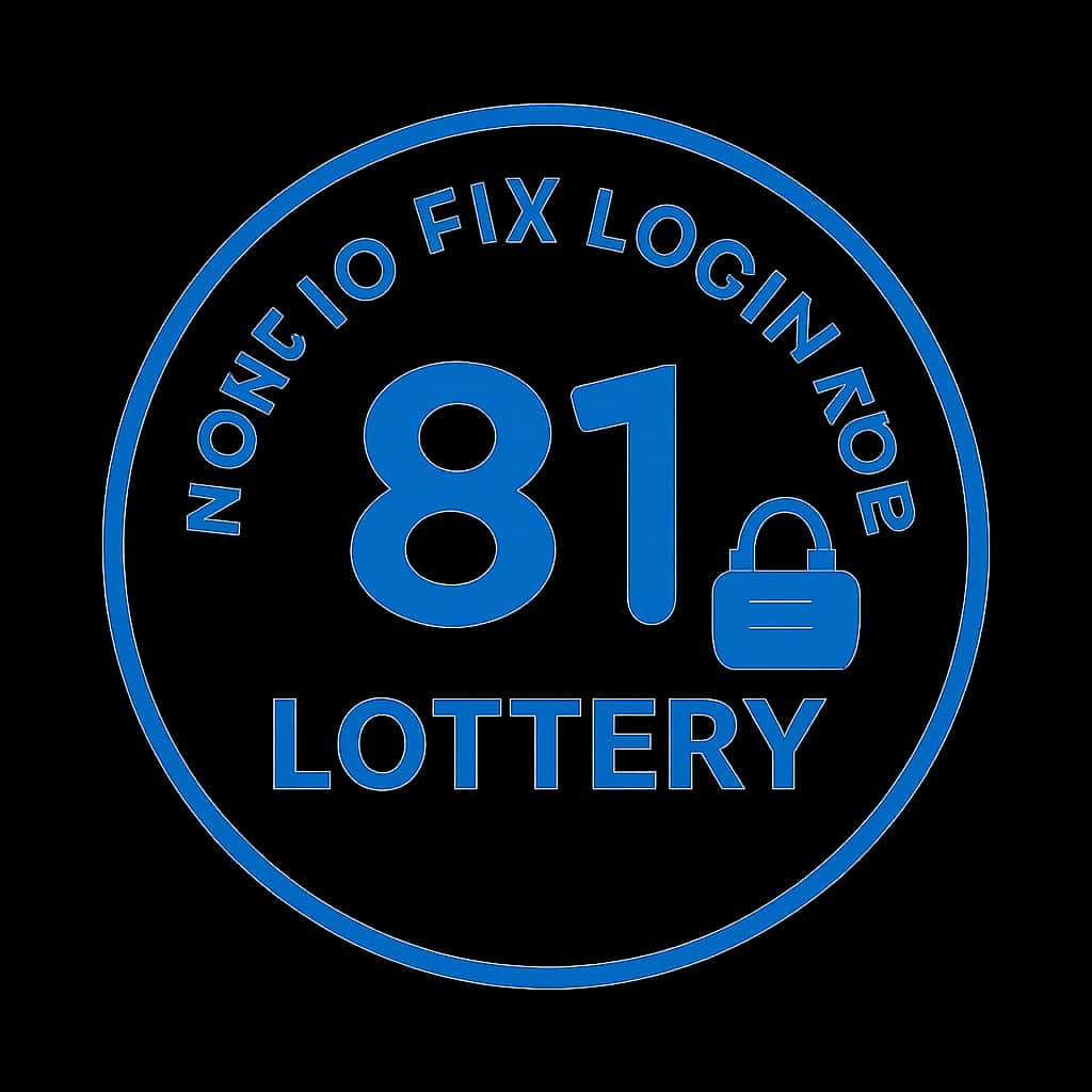 A simple badge illustrating login support for the 81 Lottery app.