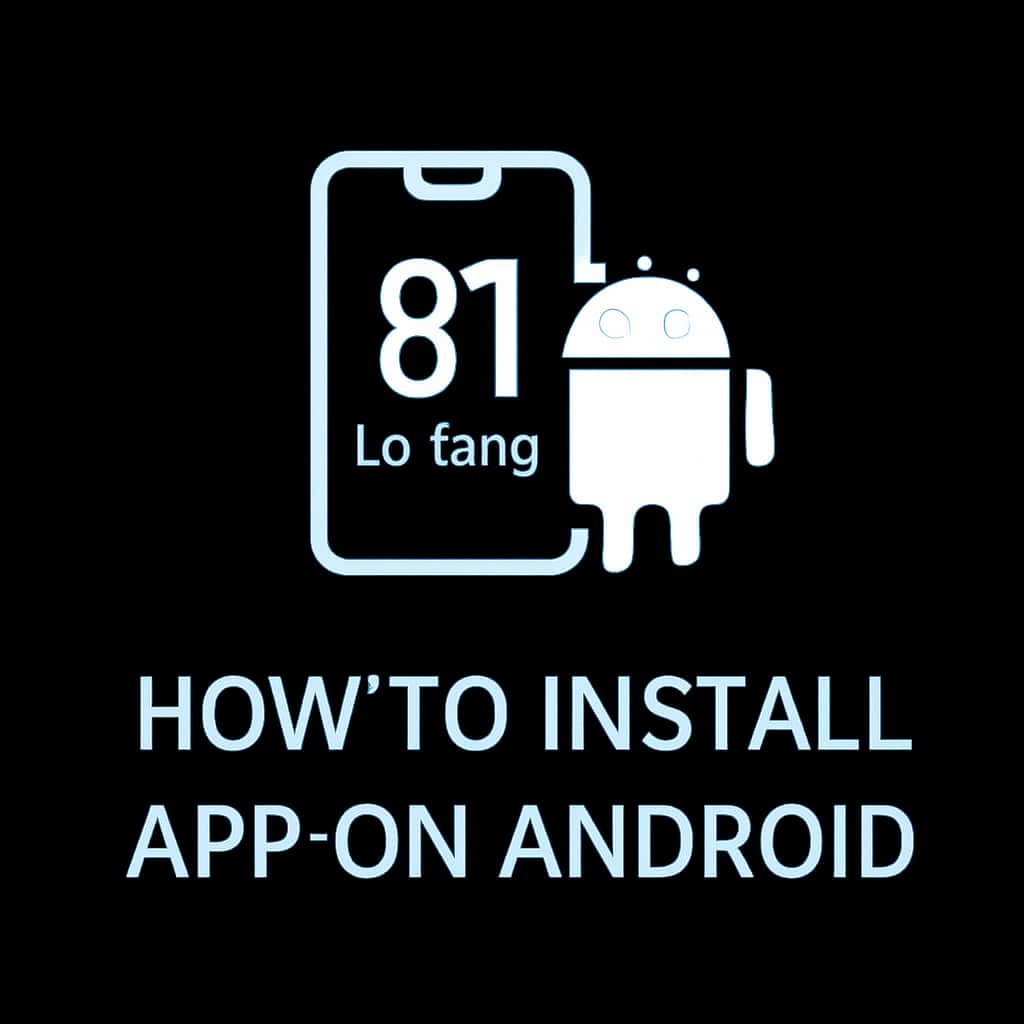 Icon representing the installation guide for the 81 Lottery App on Android.