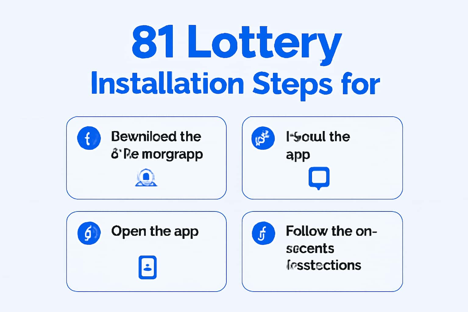 Installation guide for 81 Lottery app with visual guidance.