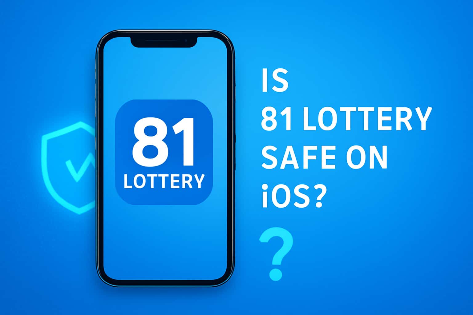 A visual representation of the safety features and considerations for the 81 Lottery app on iOS.