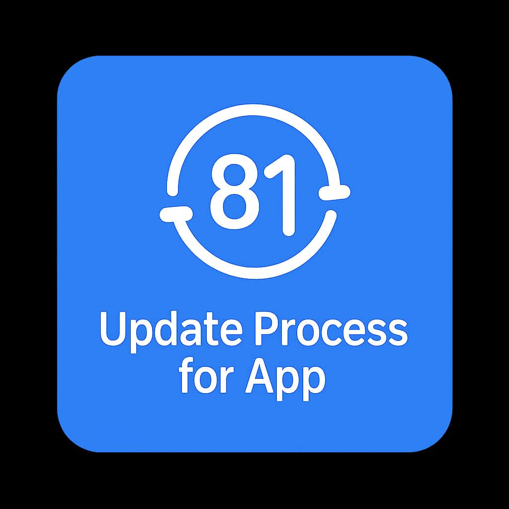 Icon representing the update process for the 81 Lottery App.